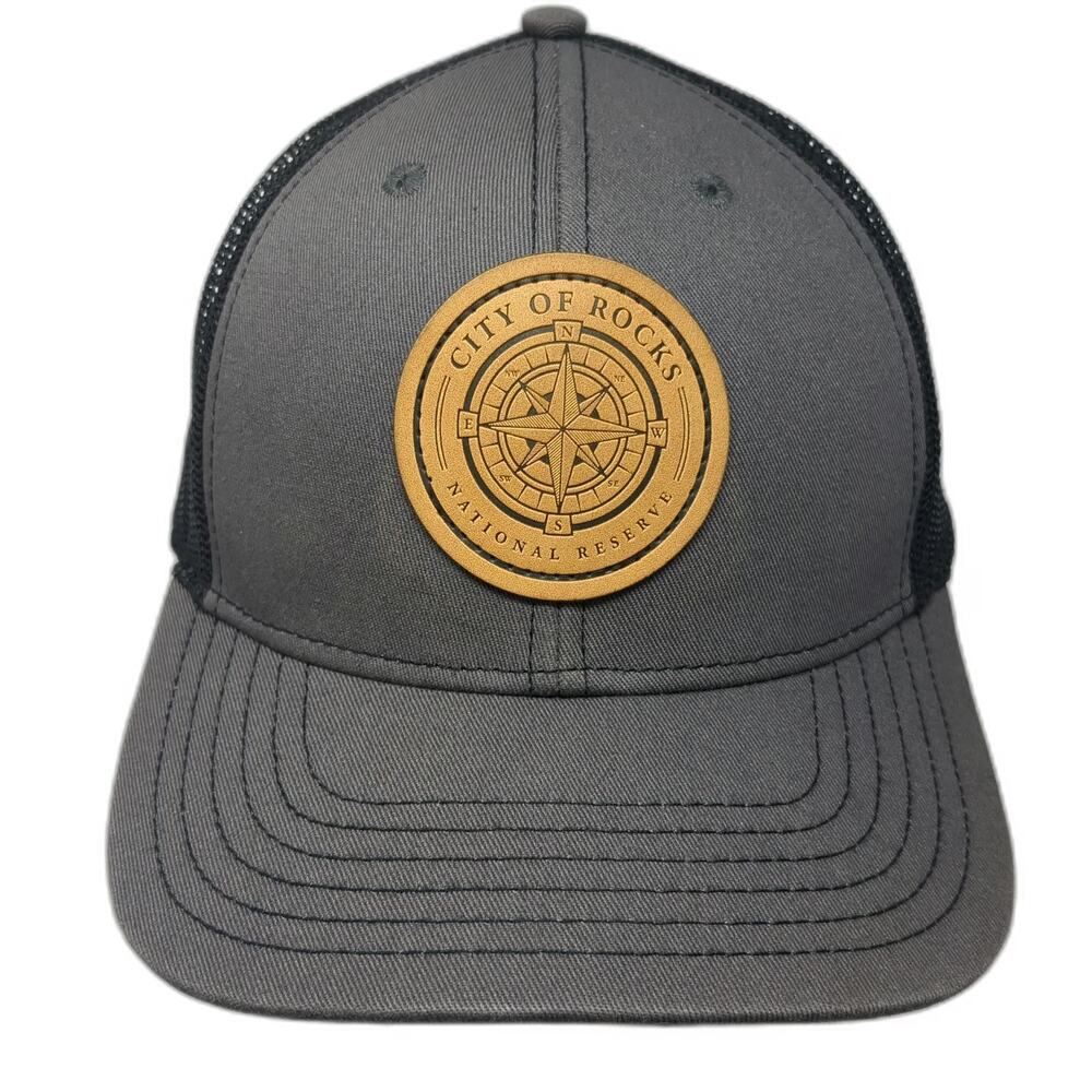 Hat Graphix 360 Trucker Hat Gray One Size City of Rocks National Reserve Patch